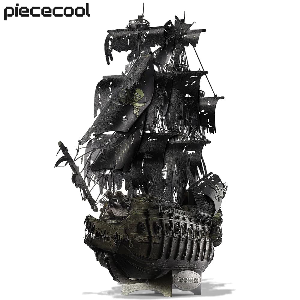 Piececool 3D puzzle metalowe latający holenderski model klocki statek piracki układanka dla nastolatków